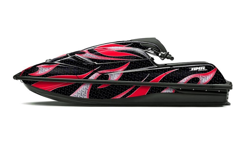 Kawasaki SX-R SXR JS1500 Jet Ski Graphic Kawi Kit 2017-2020 Tribal Flames Red