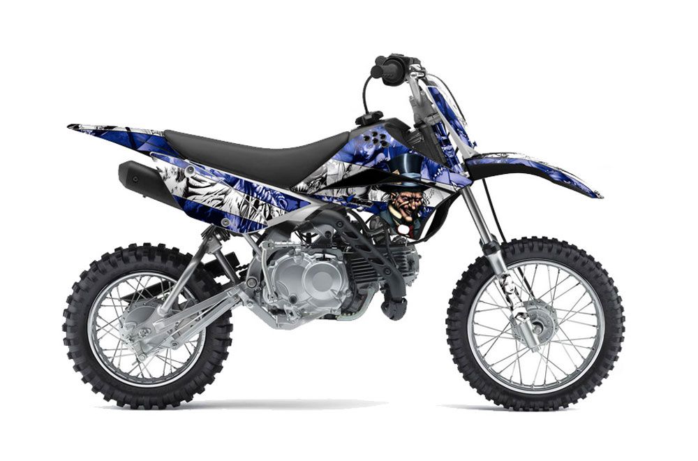 Kawasaki KLX110 Dirt Bike Graphic Kit - 2010-2016 Mad Hatter Blue