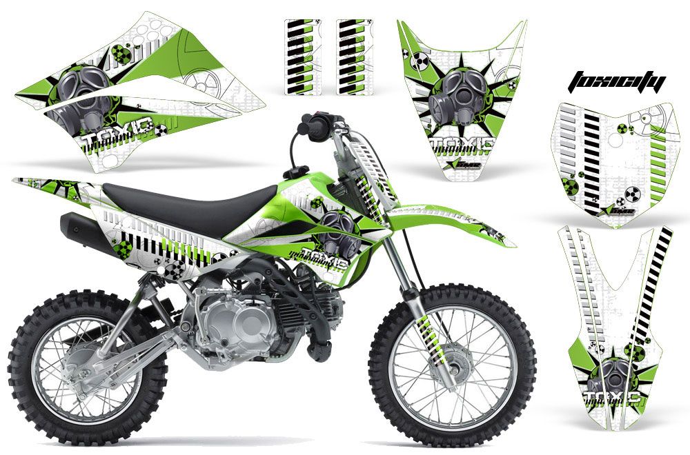 Kawasaki KLX110L Dirt Bike Graphic Kit - 2010-2018 Toxicity Green