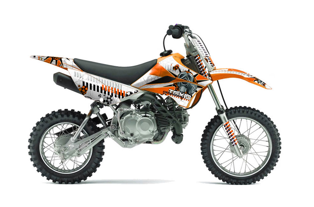 Kawasaki KLX110L Dirt Bike Graphic Kit - 2010-2018 Toxicity Orange