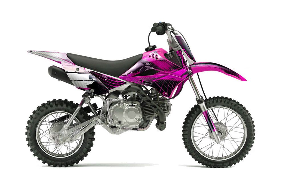 Kawasaki KLX110 Dirt Bike Graphic Kit - 2010-2016 Carbon X Pink
