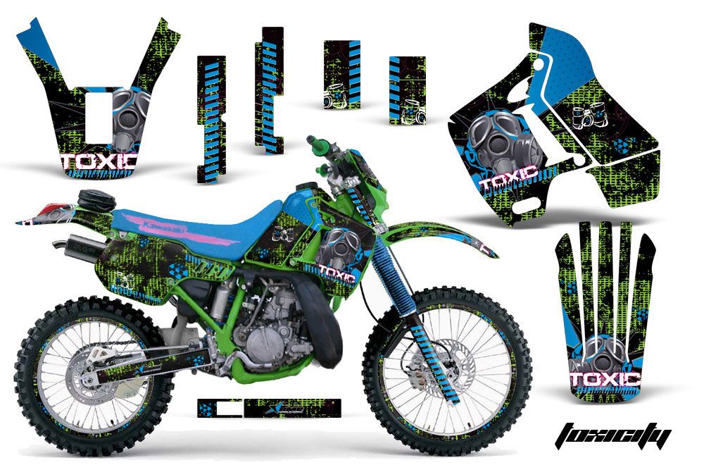 Kawasaki KDX200 Dirt Bike Graphic Kit - 1989-1994 Toxicity Green