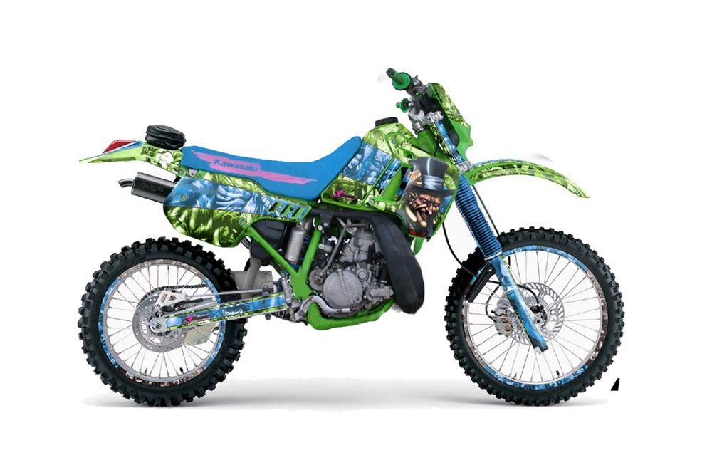 Kawasaki KDX200 Dirt Bike Graphic Kit - 1989-1994 Mad Hatter Green