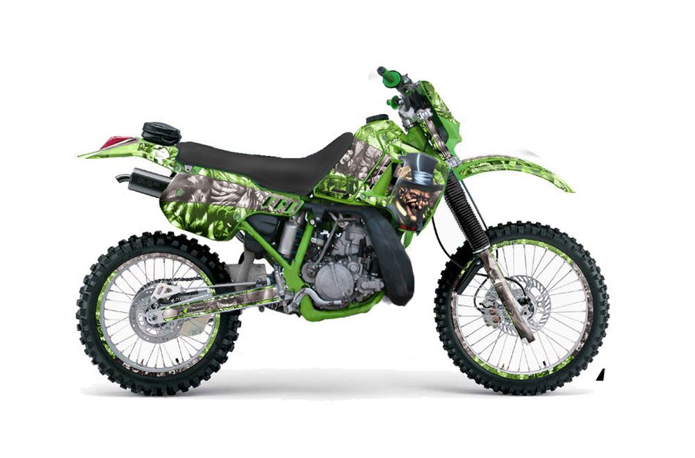 Kawasaki KDX200 Dirt Bike Graphic Kit - 1989-1994 Mad Hatter Green