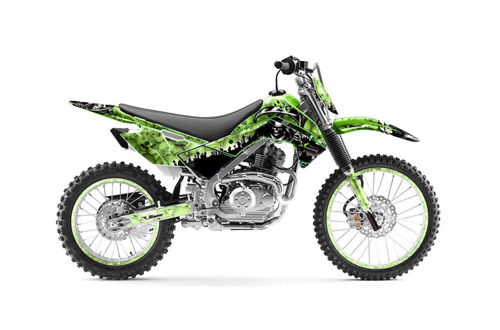 Kawasaki KLX140 Dirt Bike Graphic Kit - 2008-2021 Reaper Green