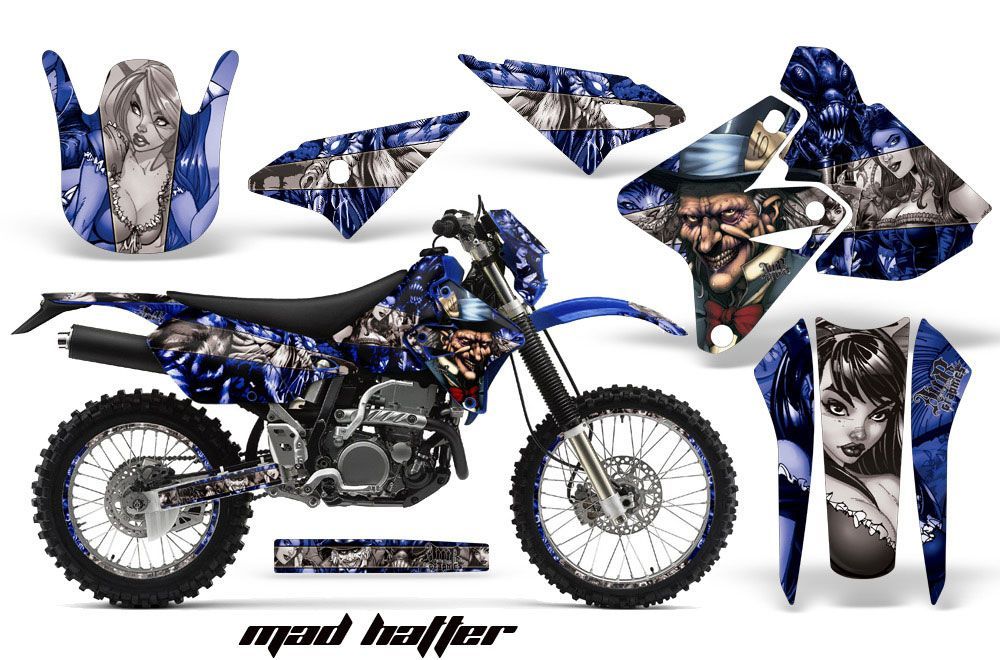 Kawasaki KLX400 Dirt Bike Graphic Kit - 2000-2016 Mad Hatter Blue