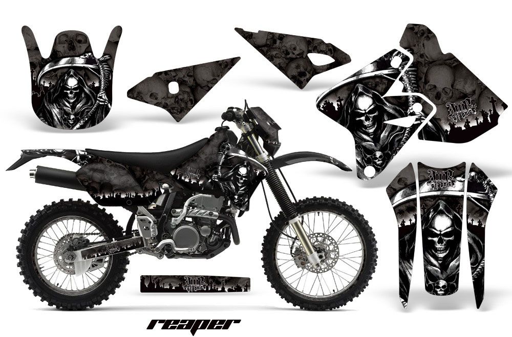 Kawasaki KLX400 Dirt Bike Graphic Kit - 2000-2016 Reaper Black