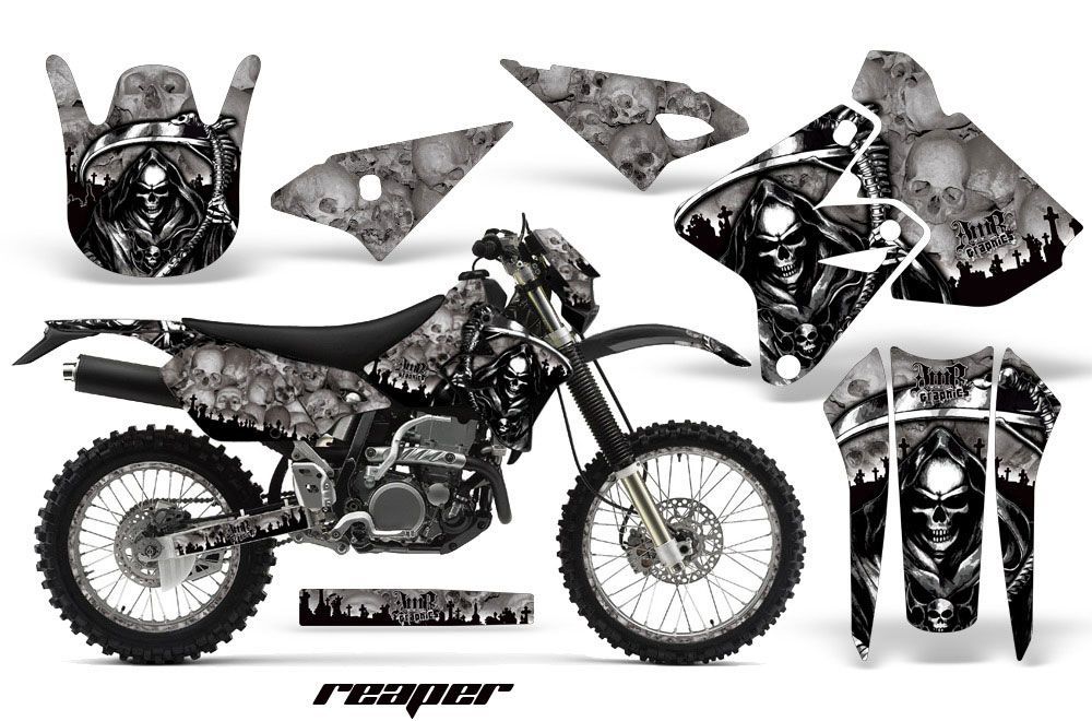 Kawasaki KLX400 Dirt Bike Graphic Kit - 2000-2016 Reaper Silver