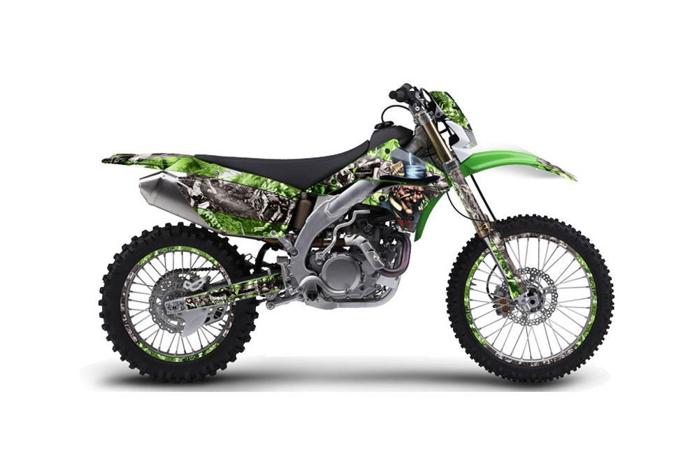 Kawasaki KLX450 Enduro Dirt Bike Graphic Kit - 2008-2016 Mad Hatter Green