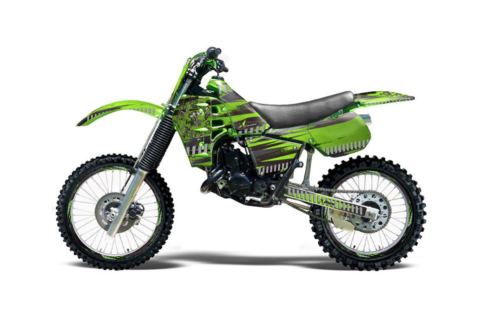 Kawasaki KX125 Dirt Bike Graphic Kit - 1983-1985 Nuke Green