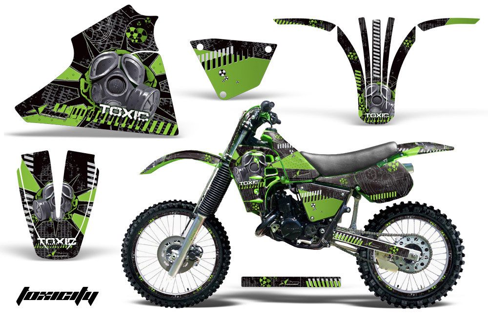 Kawasaki KX125 Dirt Bike Graphic Kit - 1983-1985 Toxicity Green