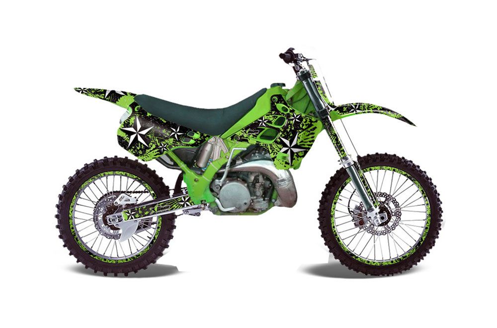 Kawasaki KX125 Dirt Bike Graphic Kit - 1990-1991 NorthStar Green
