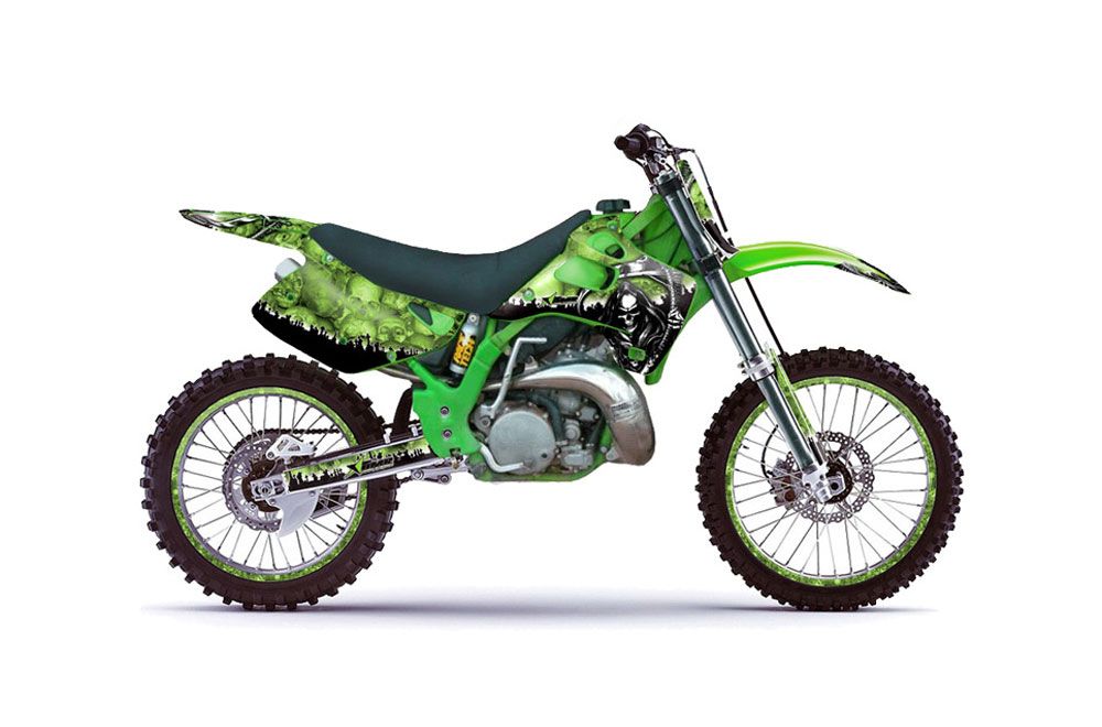 Kawasaki KX125 Dirt Bike Graphic Kit - 1992-1993 Reaper Green
