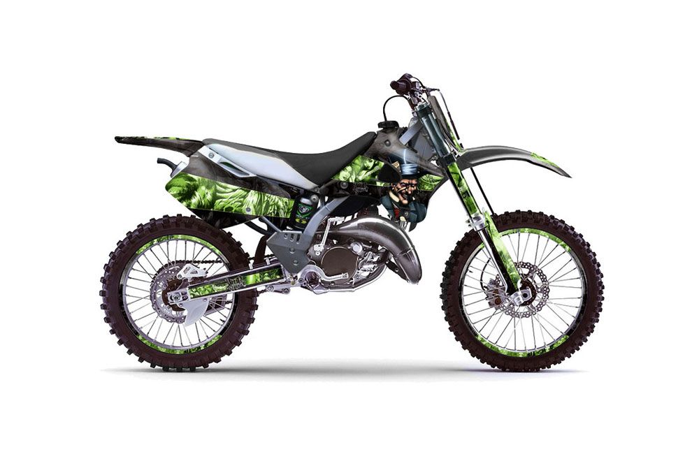 Kawasaki KX250 Dirt Bike Graphic Kit - 1994-1998 Mad Hatter Black