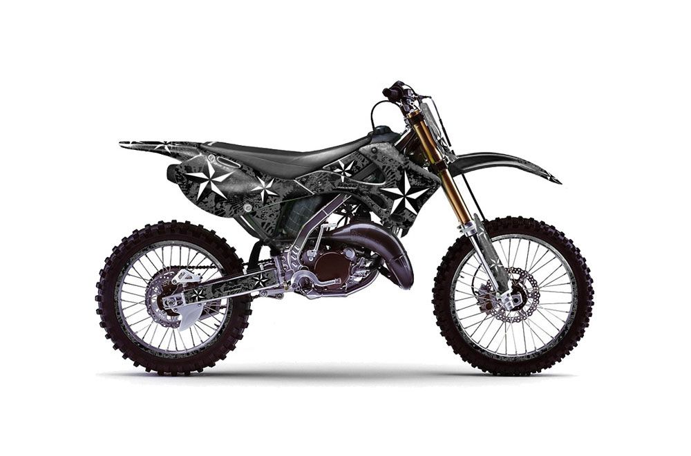 Kawasaki KX125 Dirt Bike Graphic Kit - 1999-2002 NorthStar Black