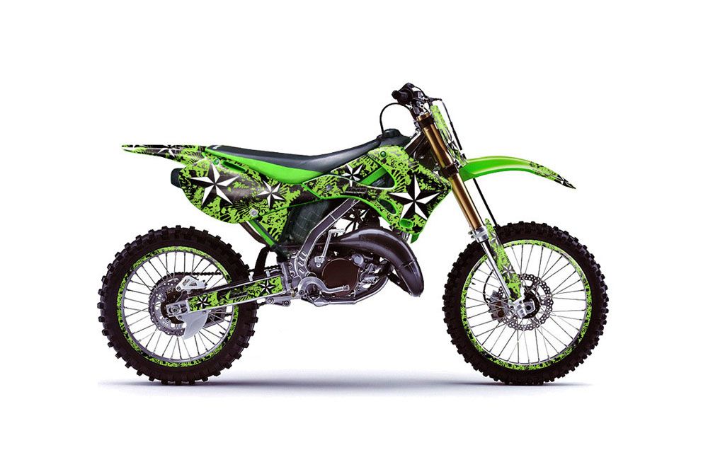 Kawasaki KX125 Dirt Bike Graphic Kit - 1999-2002 NorthStar Green