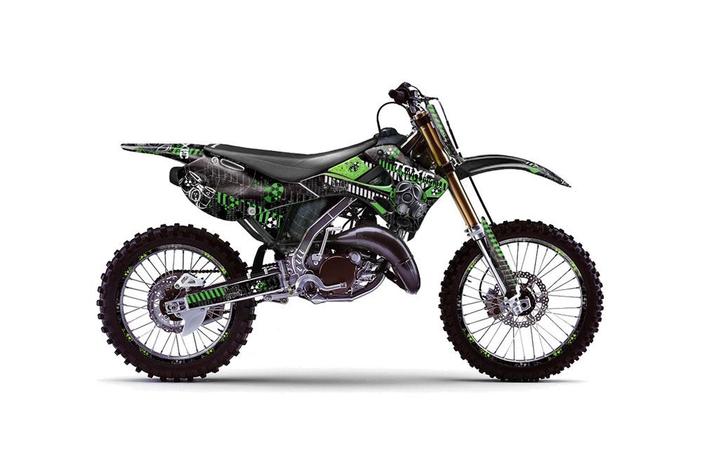 Kawasaki KX250 Dirt Bike Graphic Kit - 1999-2002 Toxicity Green