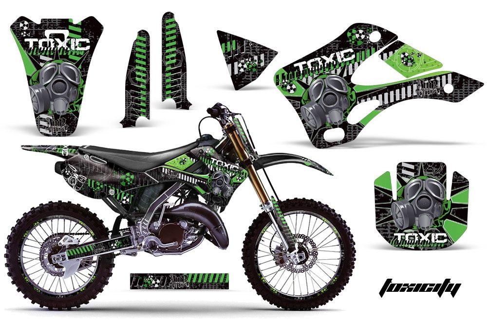 Kawasaki KX250 Dirt Bike Graphic Kit - 1999-2002 Toxicity Green