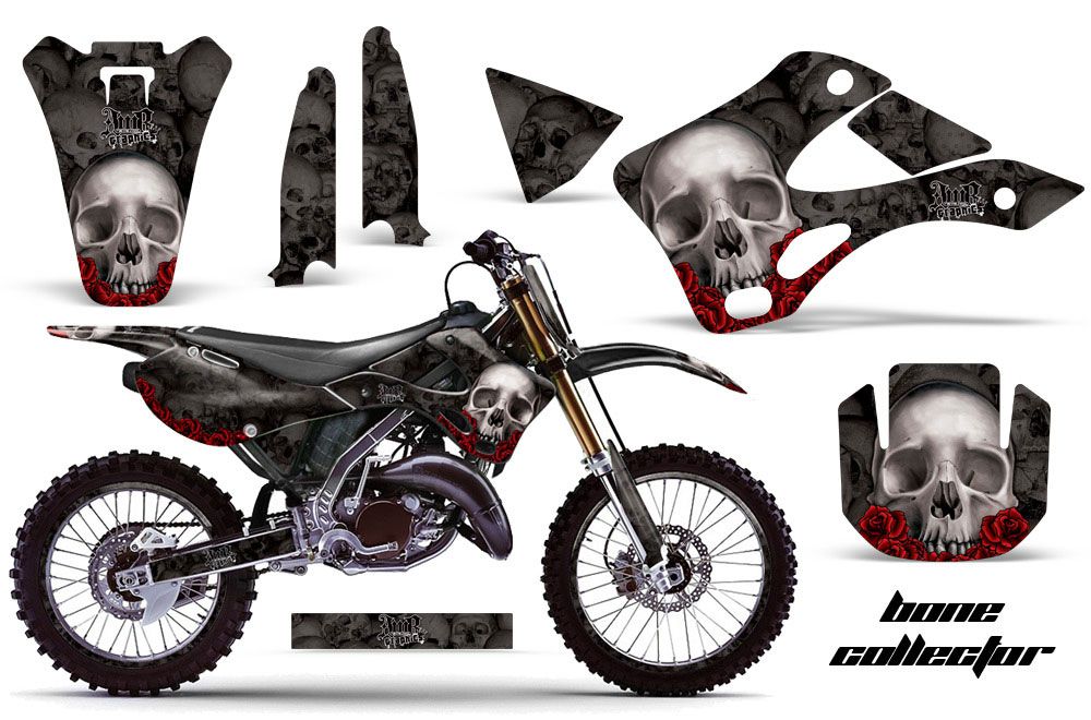 Kawasaki KX250 Dirt Bike Graphic Kit - 1999-2002 Reaper Black