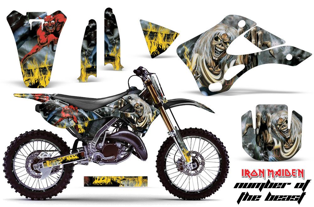 Kawasaki KX250 Dirt Bike Graphic Kit - 1999-2002 Number of the Beast