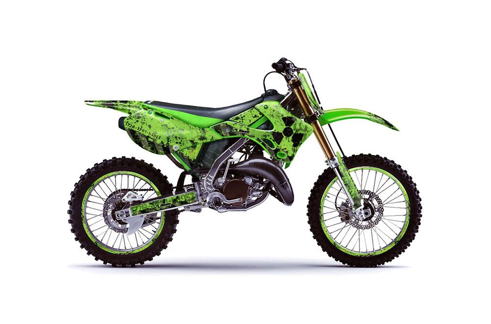 Kawasaki KX125 Dirt Bike Graphic Kit - 1999-2002 Meltdown Green