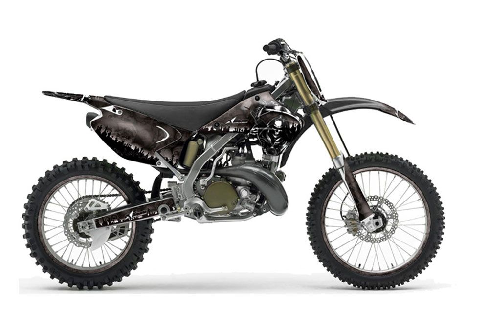 Kawasaki KX125 Dirt Bike Graphic Kit - 2003-2016 Reaper Black