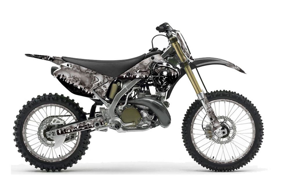 Kawasaki KX125 Dirt Bike Graphic Kit - 2003-2016 Reaper Grey