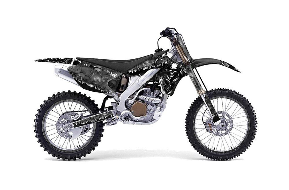 Kawasaki KX250F Dirt Bike Graphic Kit - 2006-2008 Reaper Black
