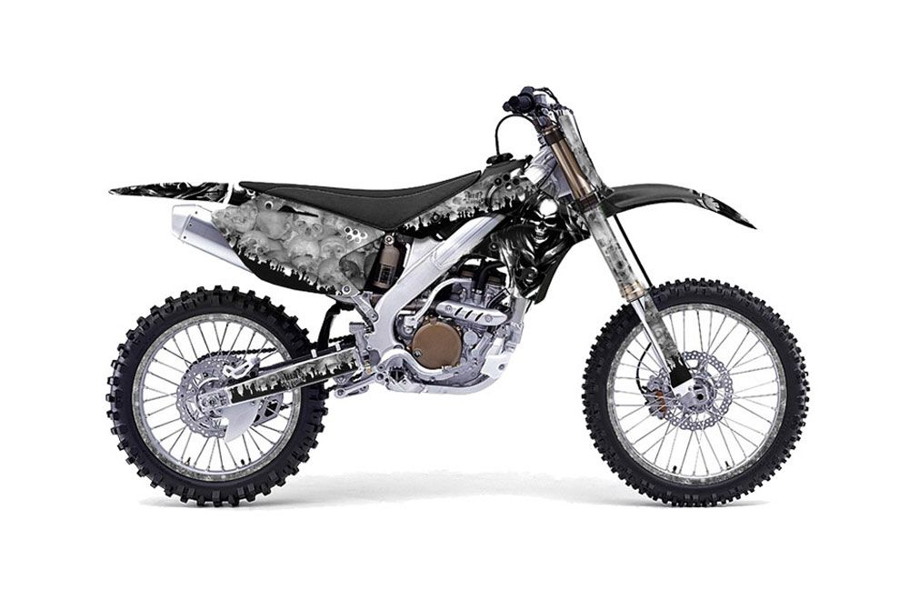Kawasaki KX250F Dirt Bike Graphic Kit - 2006-2008 Reaper Silver