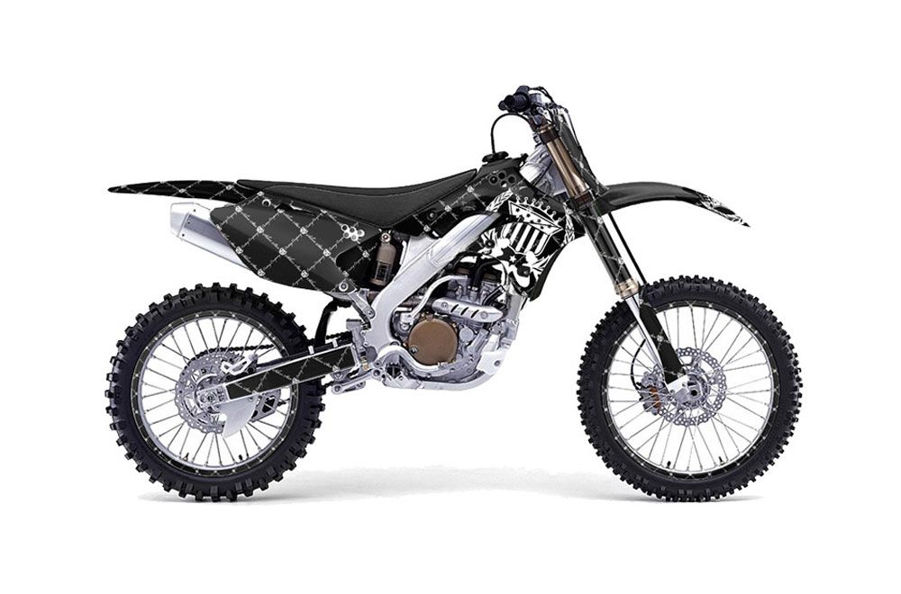 Kawasaki KX250F Dirt Bike Graphic Kit - 2006-2008 Silver Star - Reloaded White
