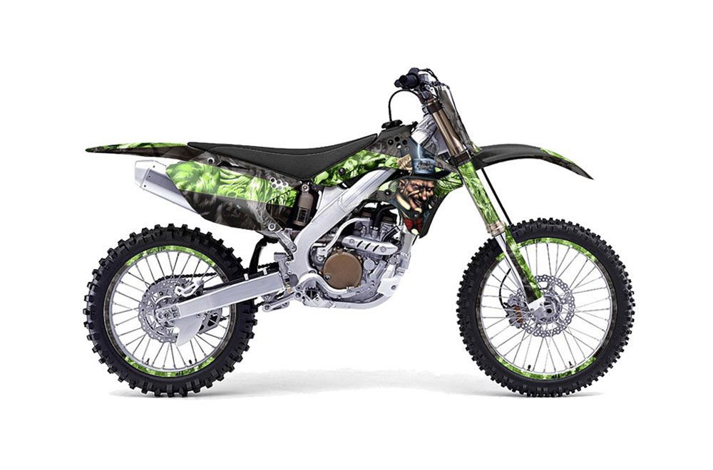 Kawasaki KX250F Dirt Bike Graphic Kit - 2006-2008 Mad Hatter Black