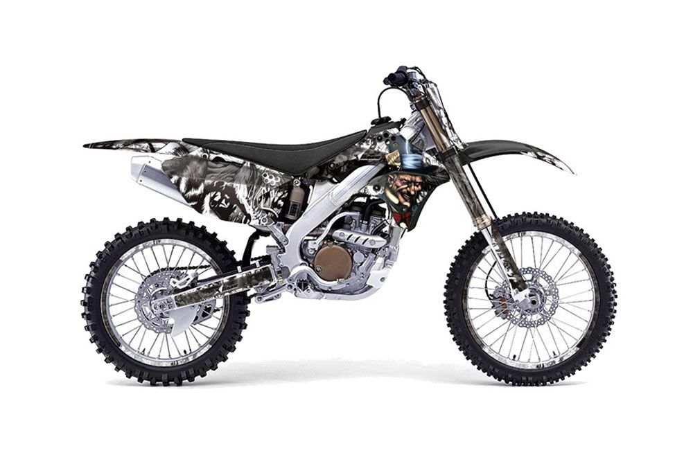 Kawasaki KX250F Dirt Bike Graphic Kit - 2006-2008 Mad Hatter White