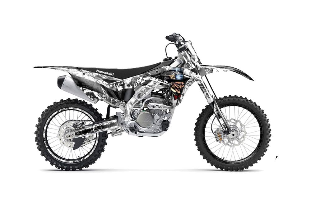 Kawasaki KX250F Dirt Bike Graphic Kit - 2017-2018 Mad Hatter White