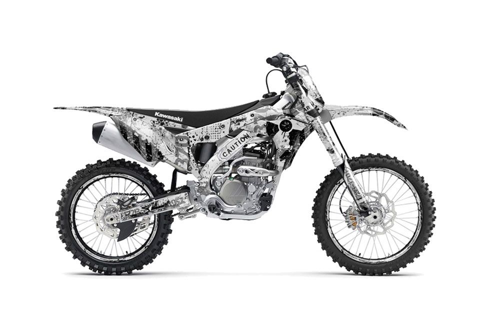 Kawasaki KX250F Dirt Bike Graphic Kit - 2017-2018 Meltdown White