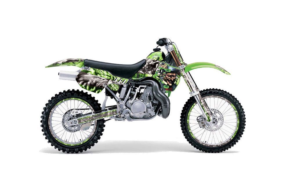 Kawasaki KX500 Dirt Bike Graphic Kit - 1988-2004 Mad Hatter Green