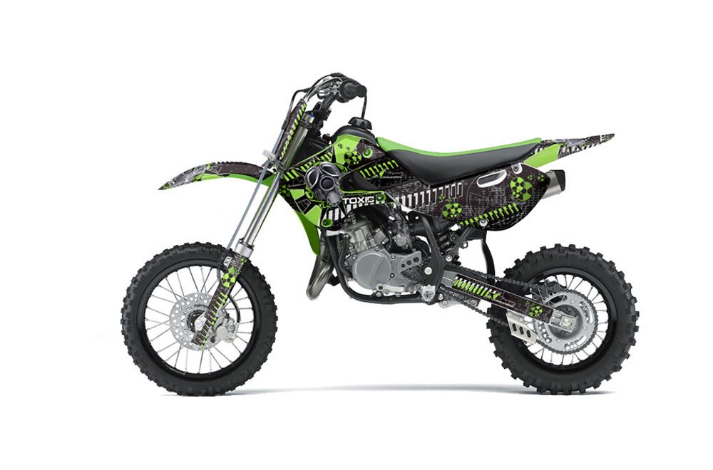 Kawasaki KLX110 Dirt Bike Graphic Kit - 2002-2009 Toxicity Green