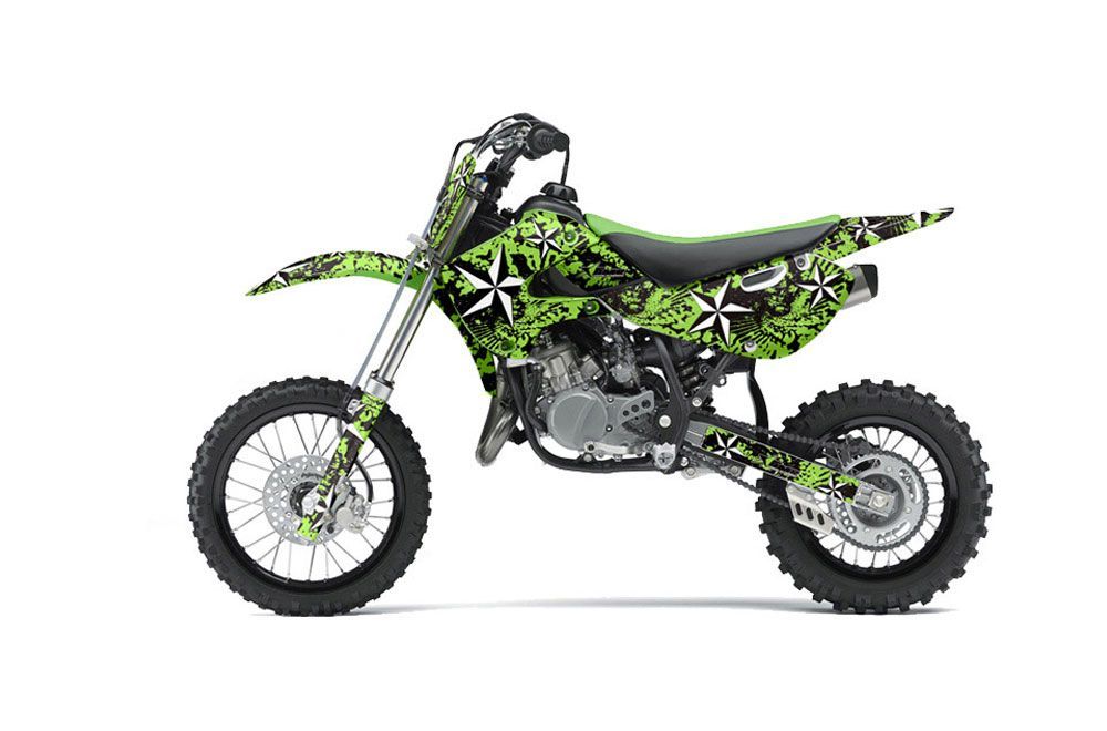 Kawasaki KLX110 Dirt Bike Graphic Kit - 2002-2009 NorthStar Green