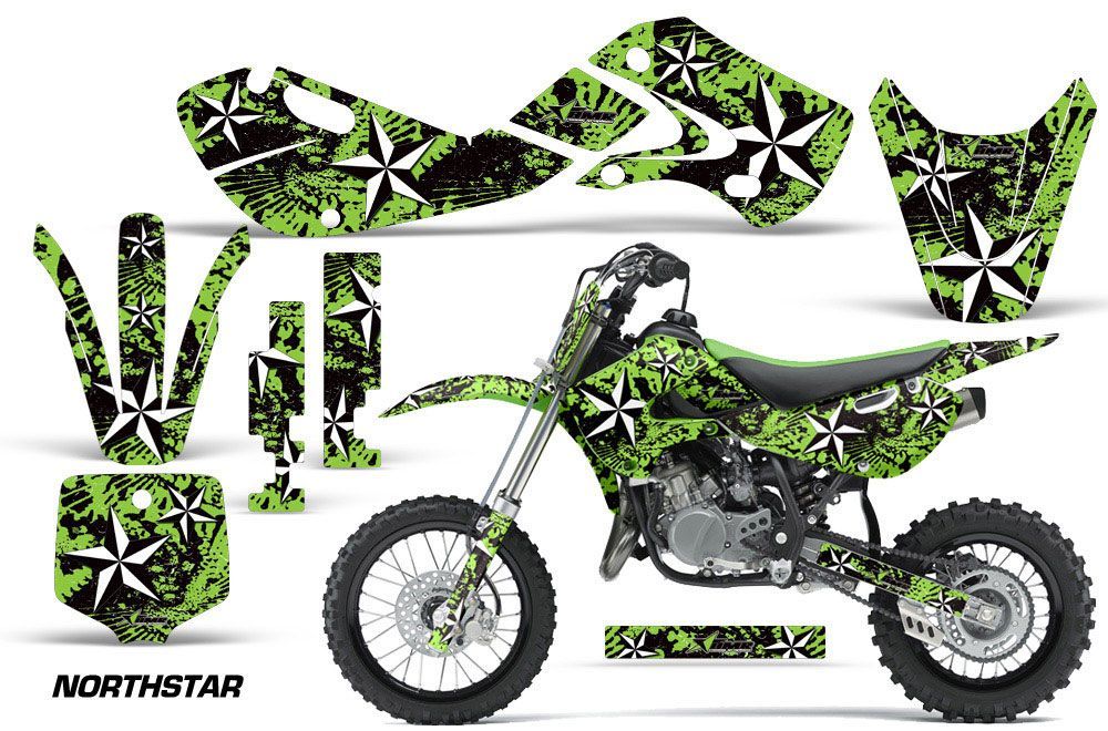 Kawasaki KLX110 Dirt Bike Graphic Kit - 2002-2009 NorthStar Green