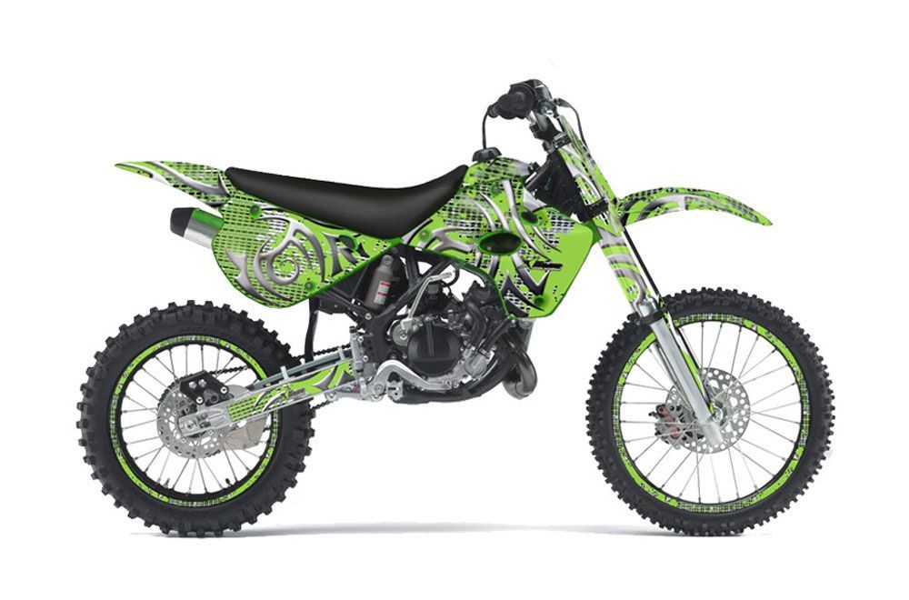 Kawasaki KX80 Dirt Bike Graphic Kit - 1995-1997 Deaden Green