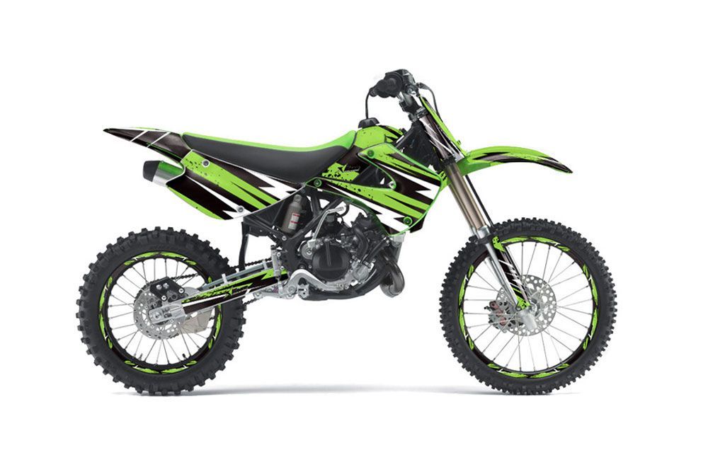 Kawasaki KX85 Dirt Bike Graphic Kit - 2001-2013 Attack Green