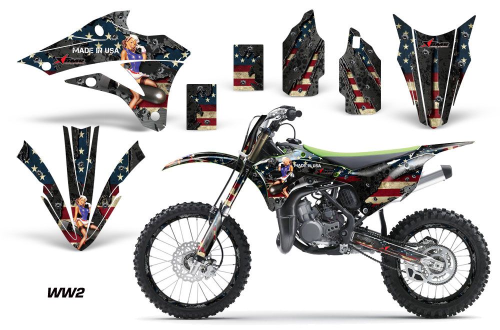 Kawasaki KX85 Dirt Bike Graphic Kit - 2014-2020 WW2