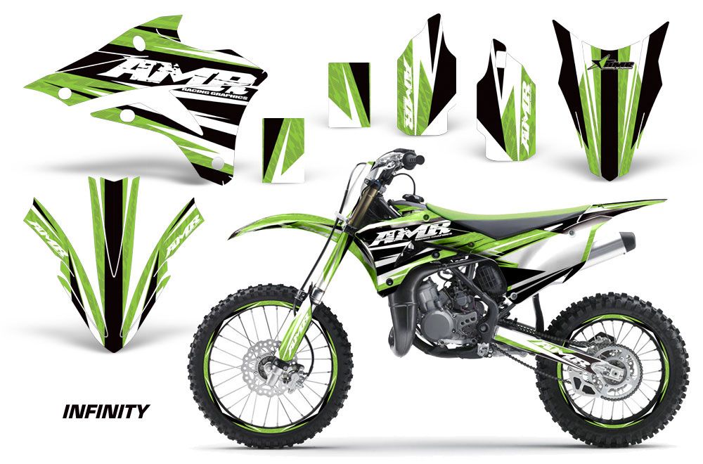 Kawasaki KX100 Dirt Bike Graphic Kit - 2014-2020 Infinity Green