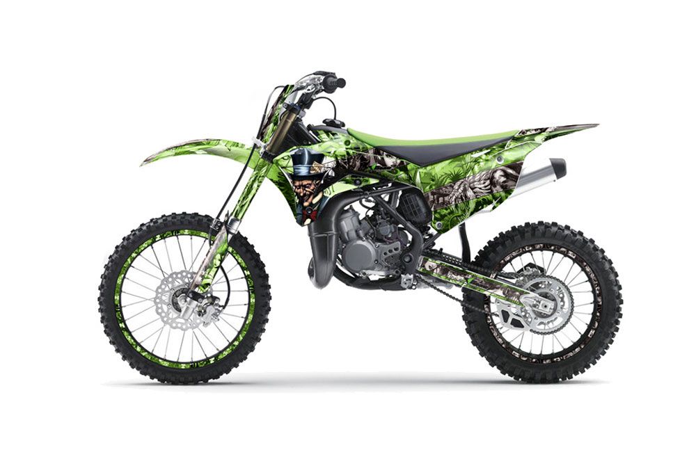 Kawasaki KX85 Dirt Bike Graphic Kit - 2014-2020 Mad Hatter Green