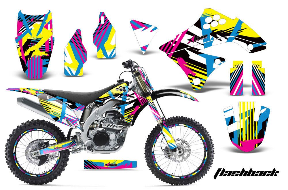 Kawasaki KXF250 Dirt Bike Graphic Kit - 2009-2012 Flashback