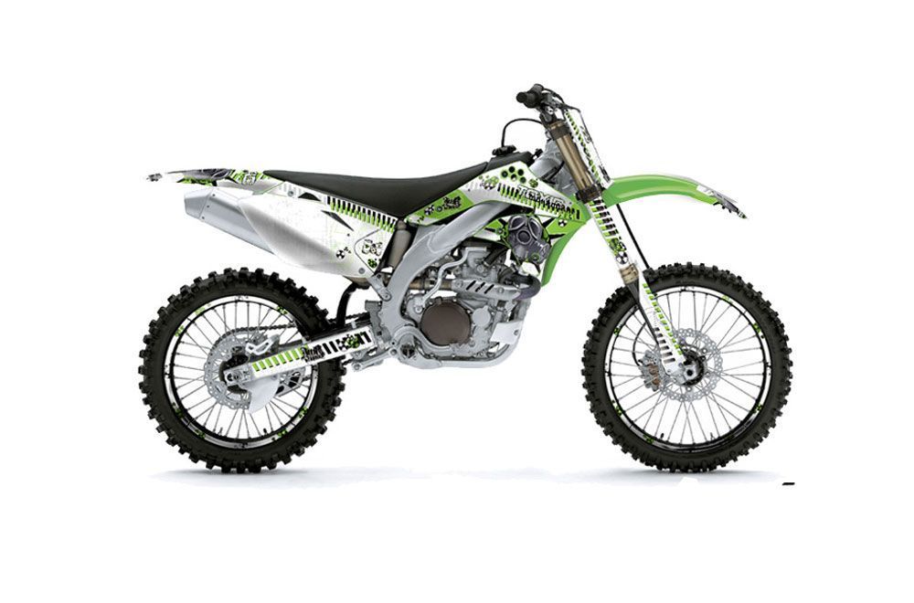 Kawasaki KXF450 Dirt Bike Graphic Kit - 2006-2008 Toxicity Green