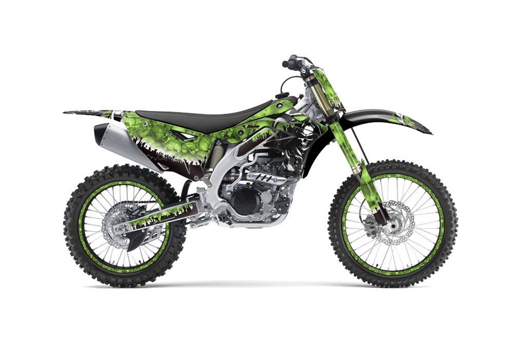 Kawasaki KXF450 Dirt Bike Graphic Kit - 2012-2015 Reaper Green