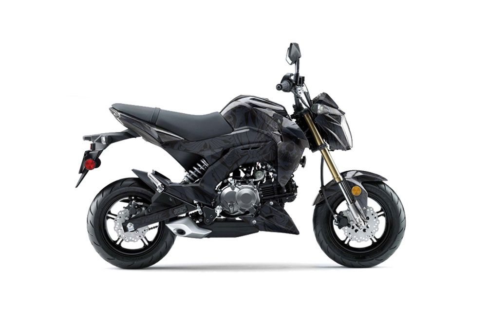 Kawasaki Z125 Pro Dirt Bike Graphic Kit - 2017-2021 Death Dealer Black