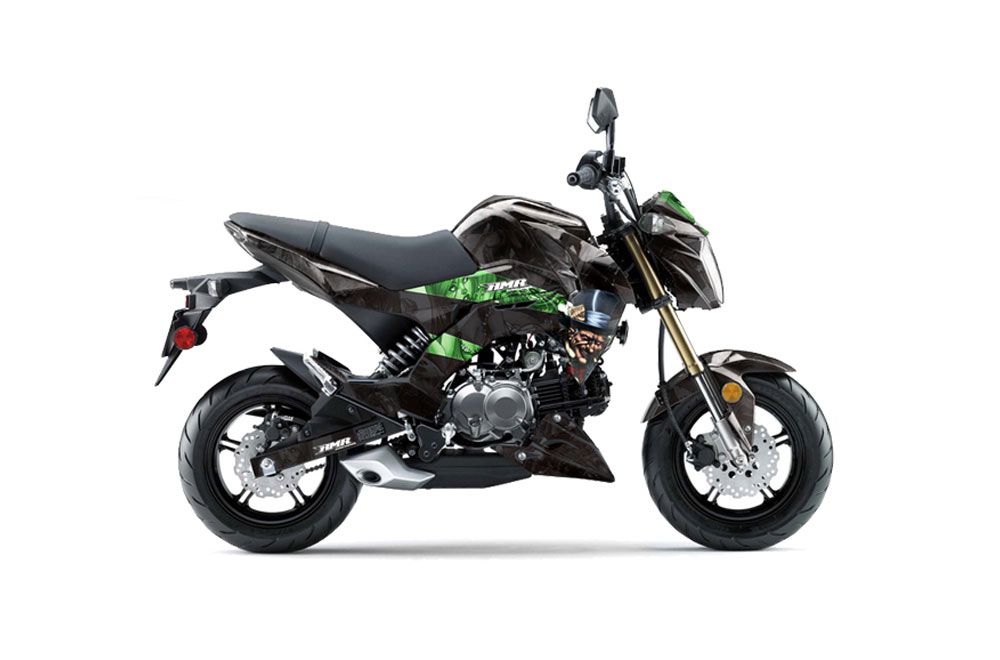Kawasaki Z125 Pro Dirt Bike Graphic Kit - 2017-2021 Mad Hatter Green