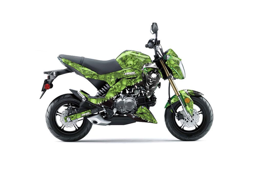 Kawasaki Z125 Pro Dirt Bike Graphic Kit - 2017-2021 Reaper Green