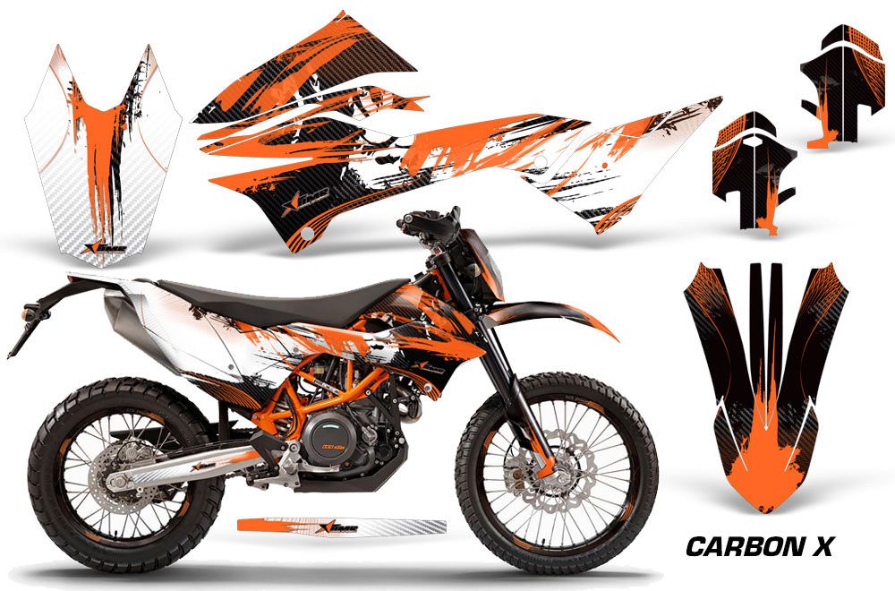 KTM Adventure 690 Enduro R Dirt Bike Graphic Kit - 2012-2018 Carbon X Orange